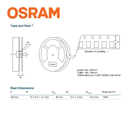 Osram 5W 3737 GW PUSRA1.PM High-Power LED Chip