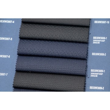 Black Herringbone 30% Wool Fabric