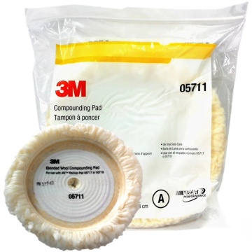 3M 05711 9 Inch Wool Polishing Disk - White Car Polish Pad