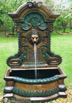 Beautiful Brass and Bronze Wall Fountain / Brass Fountain