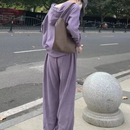 Trendy Oversized Women's Sweatshirt Set