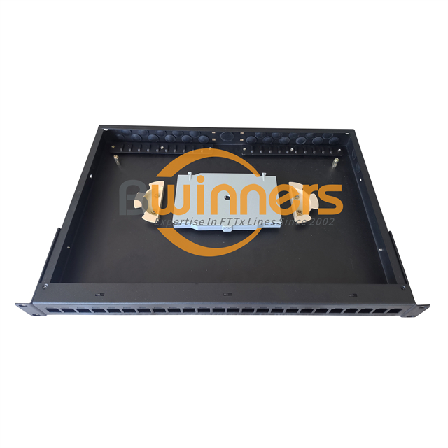 19 Inch 1U 24 Core Fiber Patch Panel Box