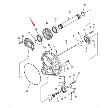 Bulldozer D375A-1 bearing 195-09-18270