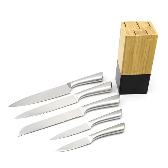 Stainless Steel Kitchen Knife Set with Wood Holder and Gift Box: The Perfect Culinary Tool Collection