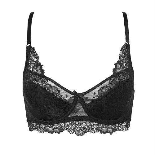 Ensemble de sous-vêtements soutien-gorge pour femmes légèrement push up 2 pièces avec fils à mémoire et bonnets coupés-cousus