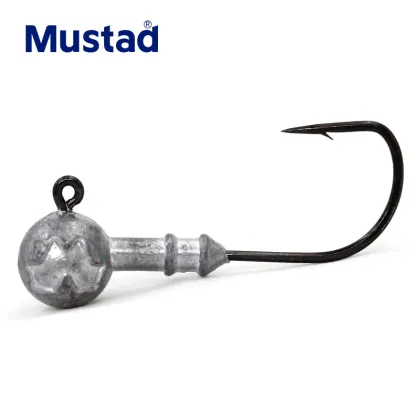 Mustad Factory Price CNJH01 Lead Jig Head Fishing Hook Screw Fishing Head