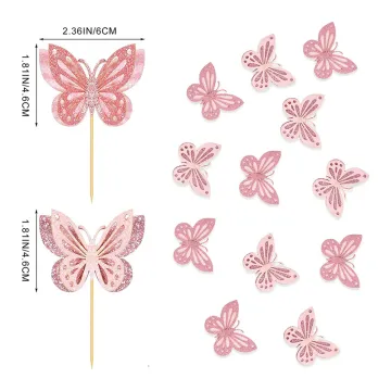 Edible Pink Butterfly Wafer Rice Paper: Unique Kitchen Accessories for Birthday Party Cake Decorating