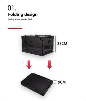 Multifunctional Plastic Folding Box Black Car Outdoor Trend Home Storage Box
