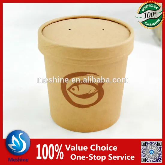 Biodegradable kraft paper soup cup