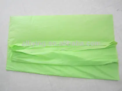 Polylactic acid biodegradable garbage bags on roll with drawstring