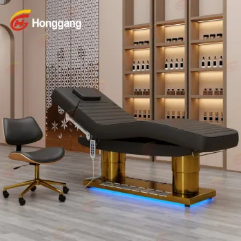 Electric Facial Massage Bed with Leather for Salon Beauty Treatments