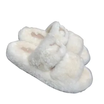 Guangzhou Ding Edition Women's Autumn Winter Genuine Leather Fur Slippers