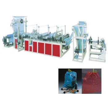 Automatic Ribbon Through Plastic Garbage Roll Bag Making Machine