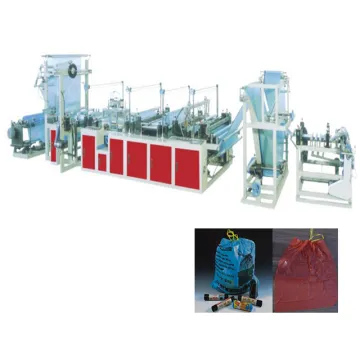 Automatic Ribbon Through Plastic Garbage Roll Bag Making Machine