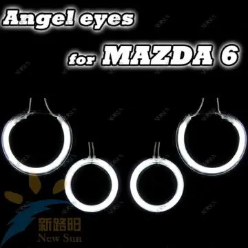 7000 Ultra White CCFL Angel Eyes Halo Rings fo MAZDA6