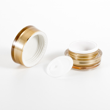 OEM ouro prata 5g 10g 25g 30g de plástico acrílico PP Eco-friendly Luxury Eye Cream Cosmetic Jar Packaging