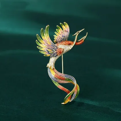 Vintage Chinese Phoenix Brooch