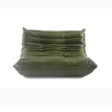 Modern Leather Togo Fireside Loveseat Replica