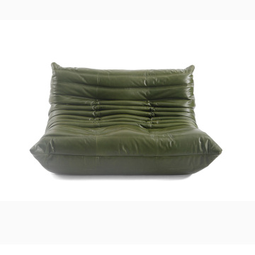 Modern Leather Togo Fireside Loveseat Replica