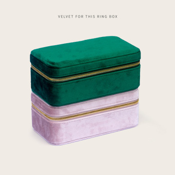 Velvet Travel Tragbarer Schmuck Organizer Hülle mit Reißverschluss