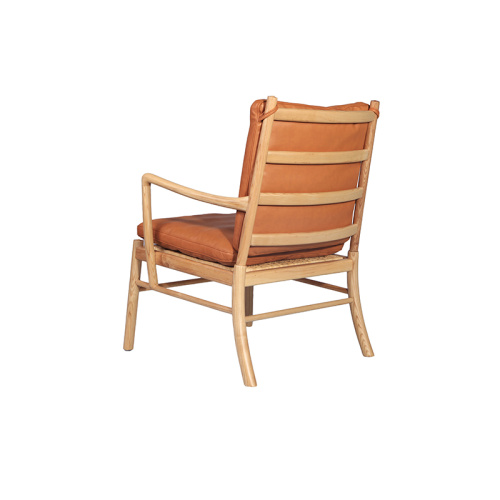 Klasik OW149 Sömürge Deri Lounge Sandalye Çoğaltma