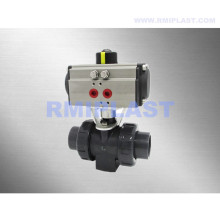 PVDF Pneumatic Ball Valve مزدوج التمثيل الربيع عودة