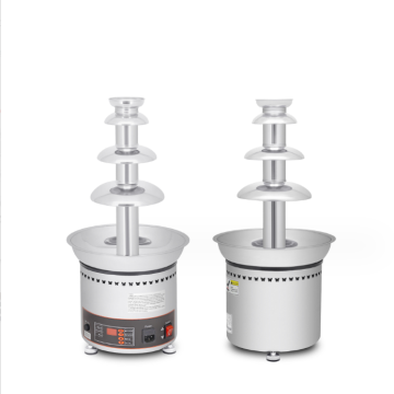 4-Layer Chocolate Fondue Fountain Machine for Commercial Use