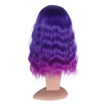 Low Price Artificial Cosplay Short Bang Adjustable Heat Resistant Natural High Quality wavy Synthetic Wigs For Black Women