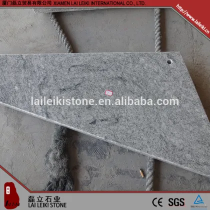 Long lasting nature stone Viscount White chiseled granite stair tile