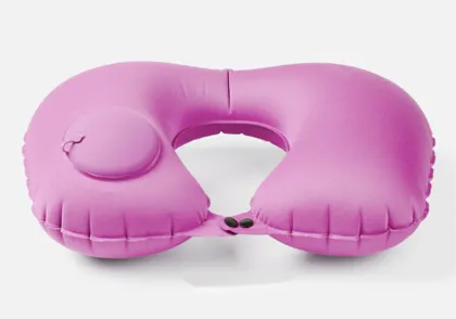 U-shaped inflatable travel pillow