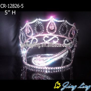 Rhinestone personalizado alta zapato concurso coronas