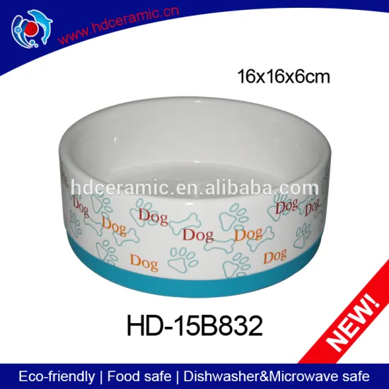 Fancy ceramic dog feeds trough,pet food and water bowl