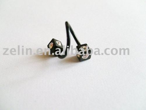 2010 latest square labret ring,lip piercing jewelry