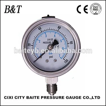 63mm bottom mount hydraulic oil high quality nuova fima pressure gauges