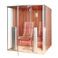 Eine Mann -Sauna in der Nähe von Infrarot tragbarer Sauna Luxus weit Infrarot Sauna Großhandel Traditioneller Saunazimmer
