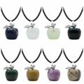 3D Gemstone Apple Shape Pendant Necklace for women Girls