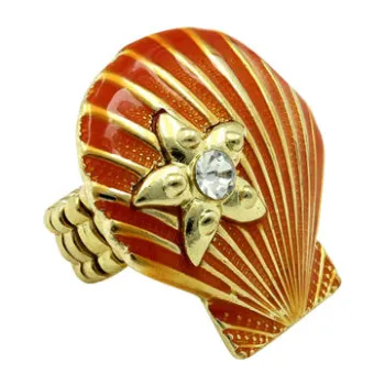 Finger Ring, Made of Zinc Alloy with Enamel