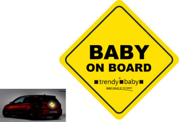 Baby on Board Reflective Sticker, Baby on Board Car Sign