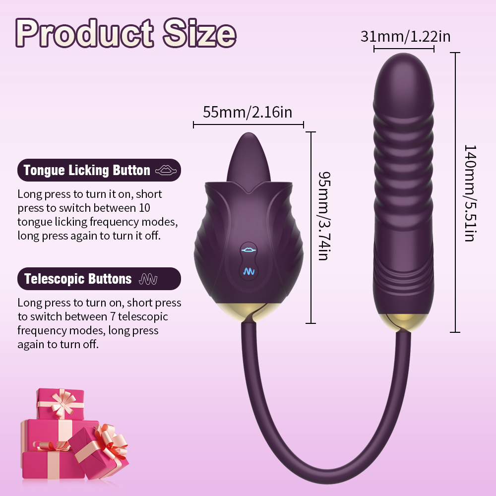 Female Internal and External Vibration Toy