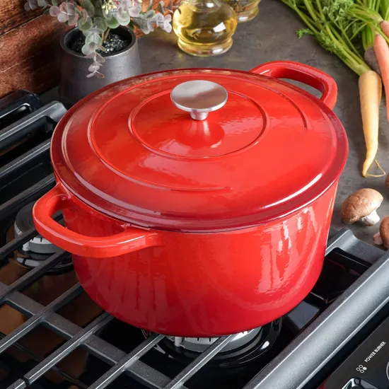 Caserole Food Cast Iron Enamel Dutch Oven Round Shape Pots enameled cast iron mussels pot