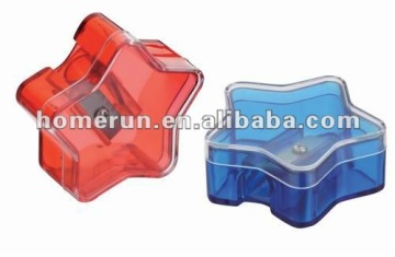 Plastic Pencil sharpener in star shape/ school stationery