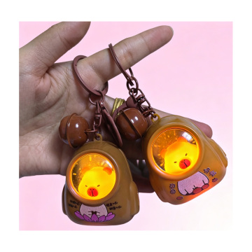 Soft-Glow Capybara Keychain for Nighttime Fun