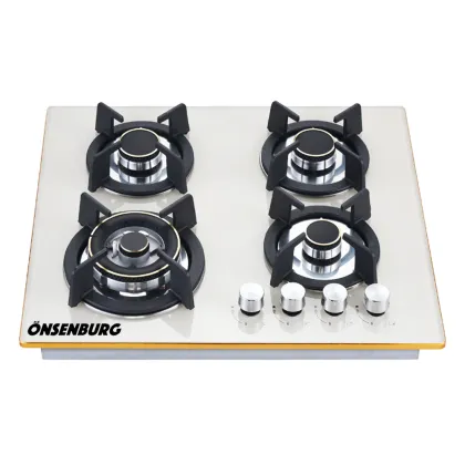 4 Burner White Tempered Glass Gas Stove OEM/ODM Manufacturer