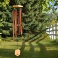 Bamboo and Copper Red Aluminum Chime Soothing Melodic Tones Wind Chimes Supplier