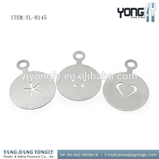 Different shape stainless steel coffee latte art tool cappuccino coffee stencil