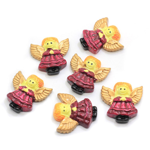 Χύμα Ρητίνη Γελοιογραφία Lucky Angel Flatback Princess Cabochon Beads Στολίδι Παιδικά λευκώματα DIY Art Decor Κοσμήματα Αξεσουάρ