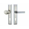 Fine aluminum door handle on plate