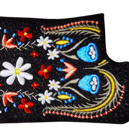 Custom Designer Emblem Brand Logo 3D Fashion Ethnic Style Embroidery Patch For Clothing