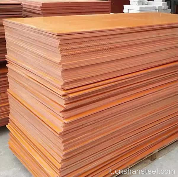 Piastra in acciaio resistente alle intemperie S355J0W A588 Q345NH