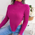 Frauen Crewneck Pullover Weiche Strickpullover